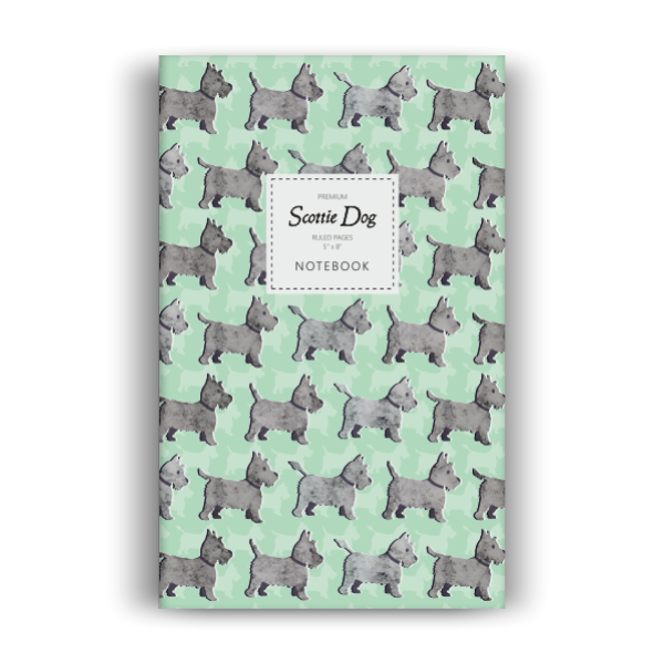 Scottie Dog Notebook: Spring Green Edition (5x8 inches)