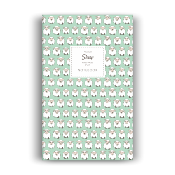Notebook: Sheep - Green Edition (5x8 inches)