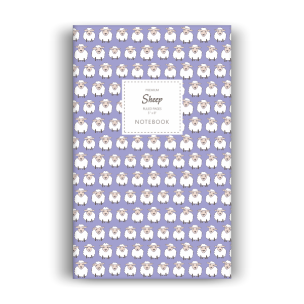 Sheep Notebook: Violet Edition (5x8 inches)