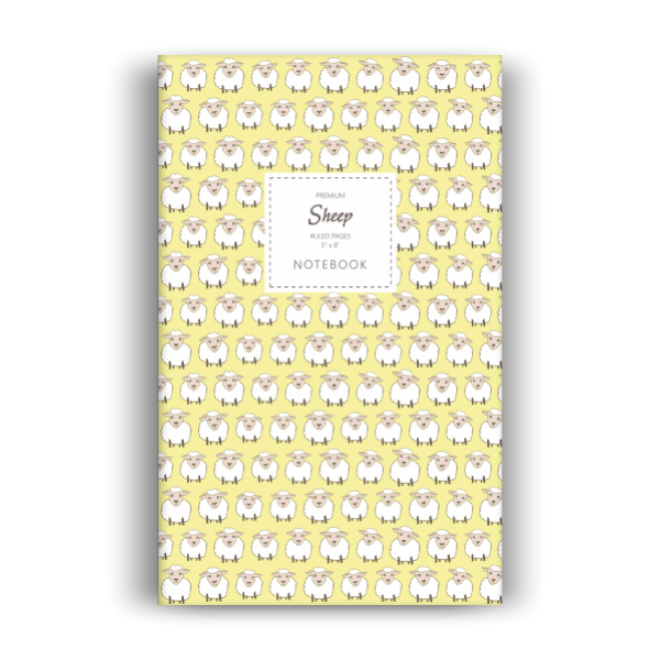 Sheep Notebook: Yellow Edition (5x8 inches)