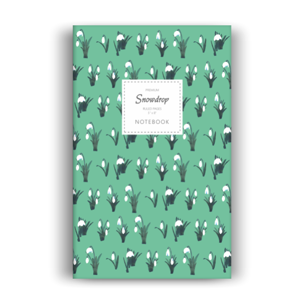 Snowdrop Notebook: Green Edition (5x8 inches)