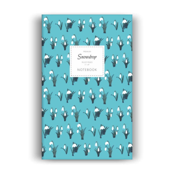Snowdrop Notebook: Turquoise Edition (5x8 inches)