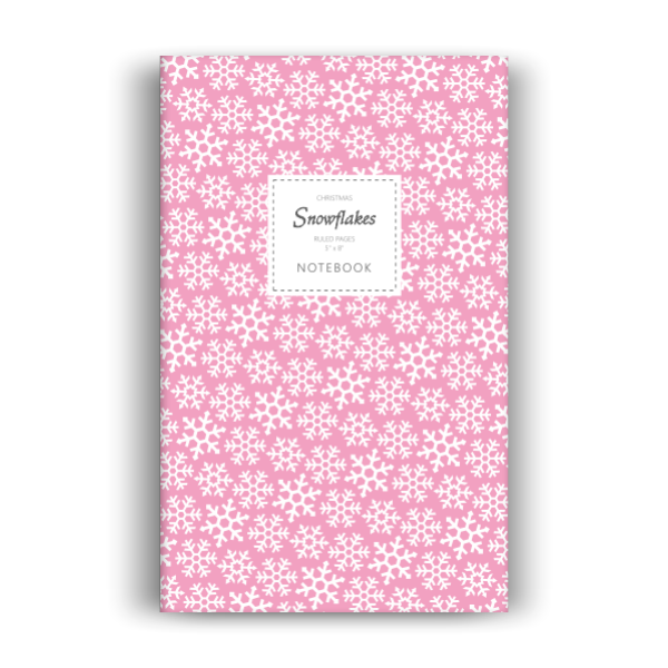 Snowflakes (Christmas) Notebook: Pink Edition (5x8 inches)