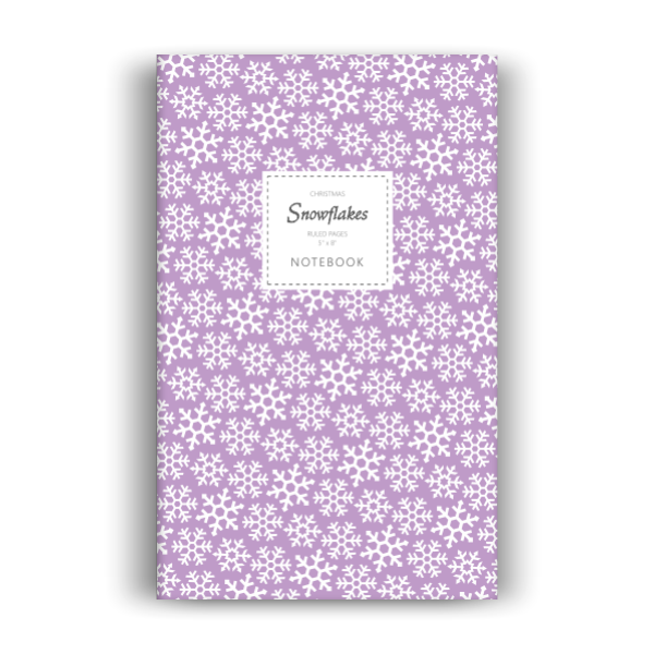 Snowflakes (Christmas) Notebook: Purple Edition (5x8 inches)