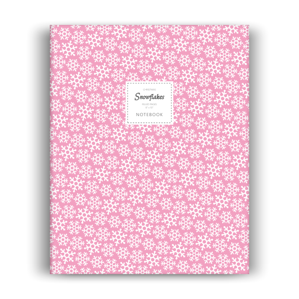 Snowflakes (Christmas) Notebook: Pink Edition (8x10 inches)