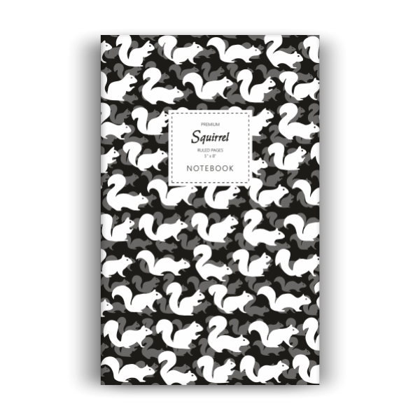 Squirrel Notebook: Dark Edition (5x8 inches)