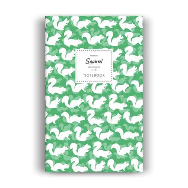 Squirrel Notebook: Green Edition (5x8 inches)