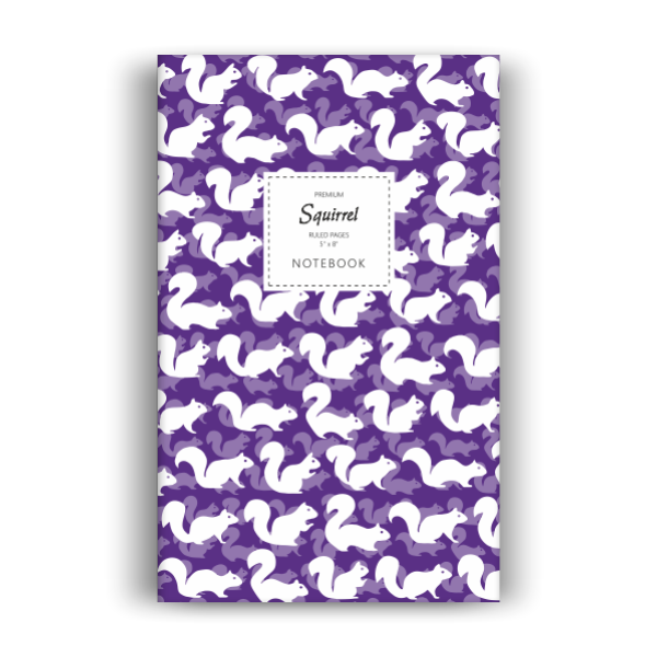Squirrel Notebook: Purple Edition (5x8 inches)