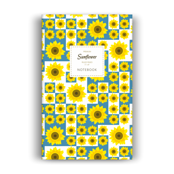 Sunflower Notebook: Blue Edition (5x8 inches)