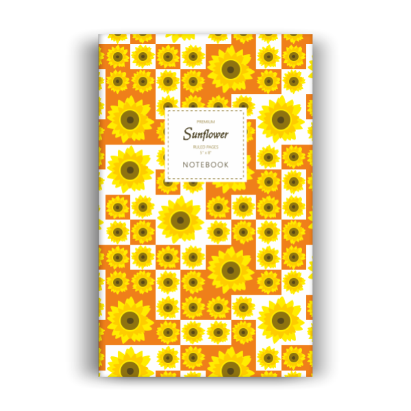 Sunflower Notebook: Orange Edition (5x8 inches)