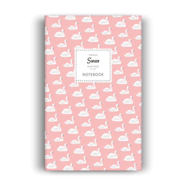 Notebook: Swan - Peach Edition (5x8 inches)