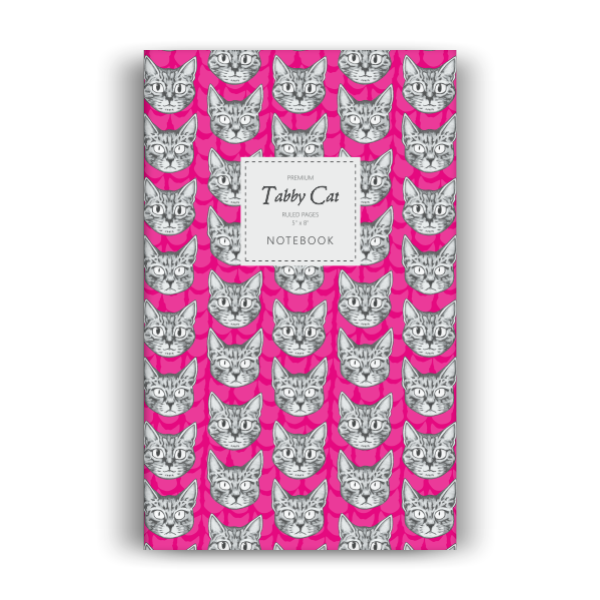 Tabby Cat Notebook: Electric Pink Edition (5x8 inches)