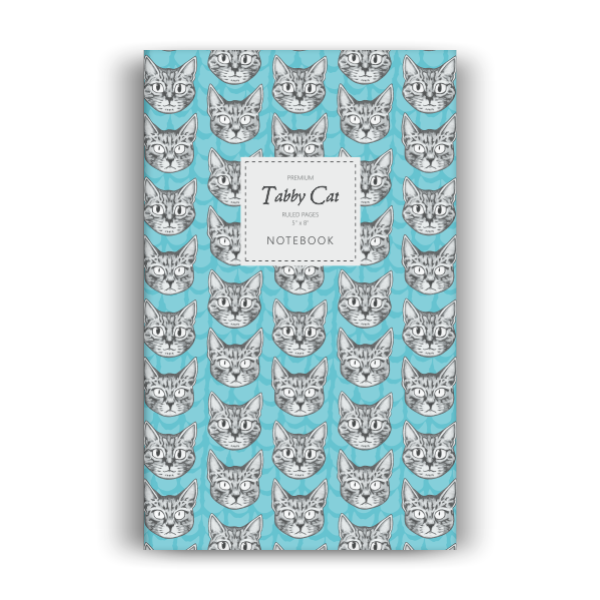 Notebook: Tabby Cat - Turquoise Edition
