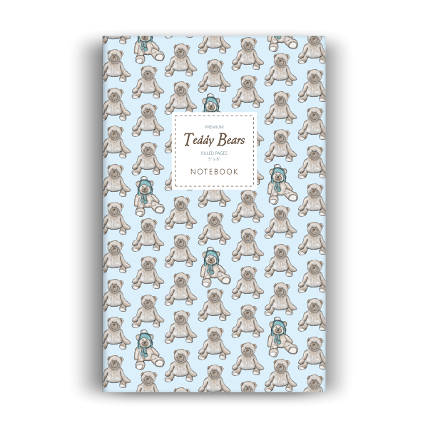 Teddy Bears Notebook: Blue Edition (5x8 inches)