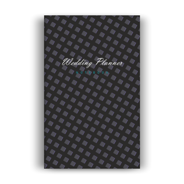 Wedding Planner (Squares) Notebook: Black Purple Edition (5x8 inches)