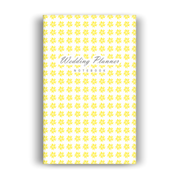 Wedding Planner (Stars) Notebook: Yellow Edition (5x8 inches)