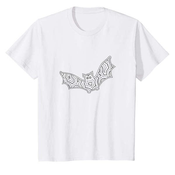 T-Shirt Colouring: Bat (Men, Women & Kids)