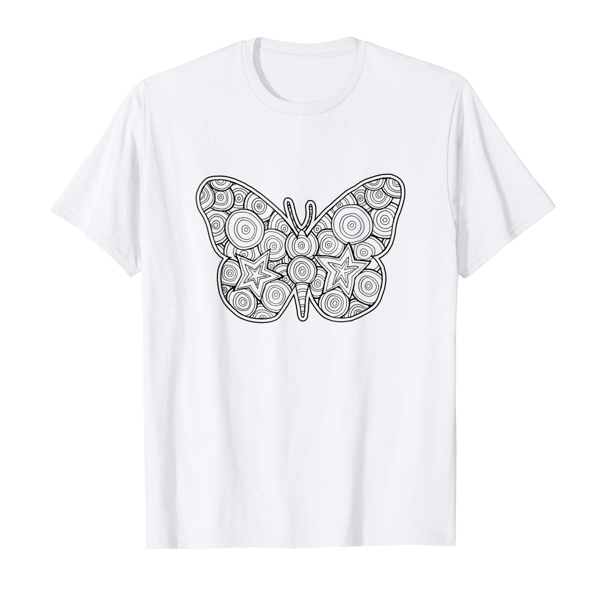 T-Shirt Colouring: Butterfly (Mens Edition)