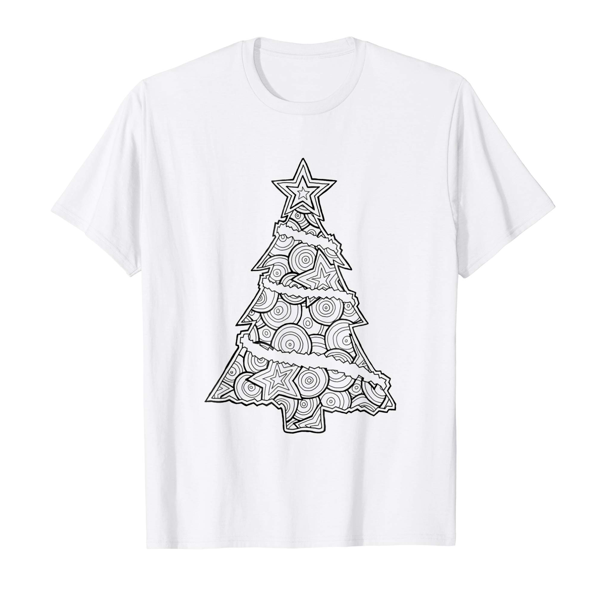 T-Shirt Colouring: Christmas Tree (Mens Edition)