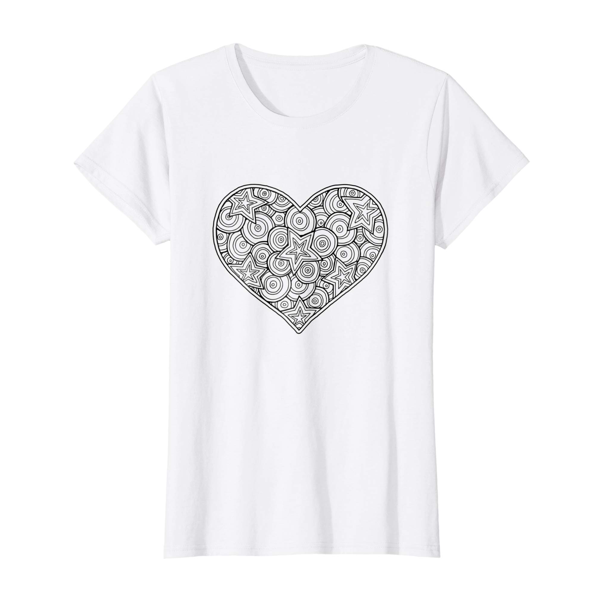 T-Shirt Colouring: Heart (Womens Edition)