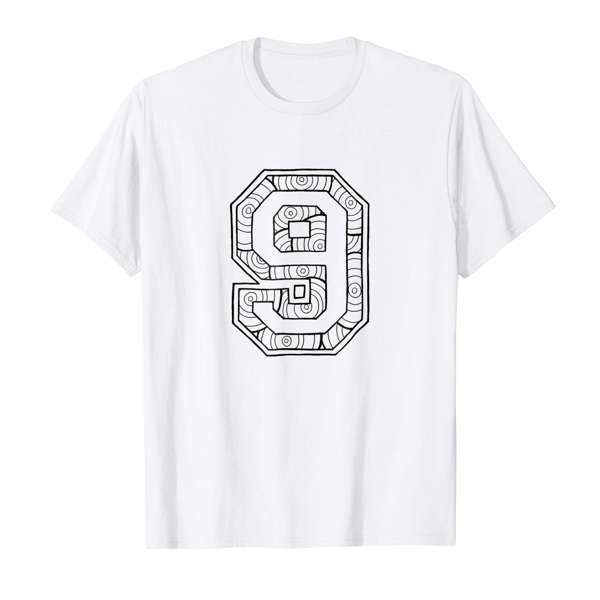 T-Shirt Colouring: Number 9 (Mens Edition)