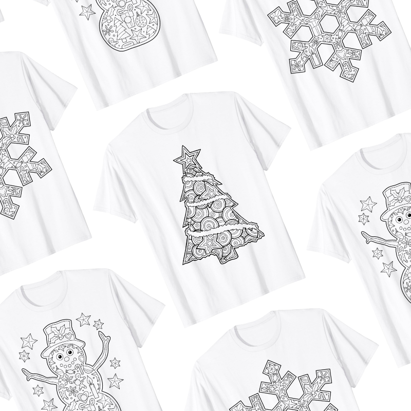 T-shirt Colouring: Christmas