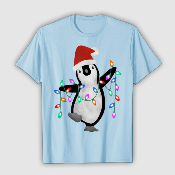 Tops & T-Shirts: Christmas Party Penguin (Mens)