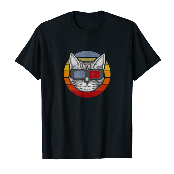 Tops & T-Shirts: Sunrise Cat | Black T-shirt
