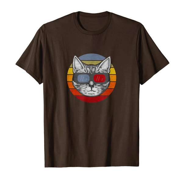 Tops & T-Shirts: Sunrise Cat | Brown T-shirt