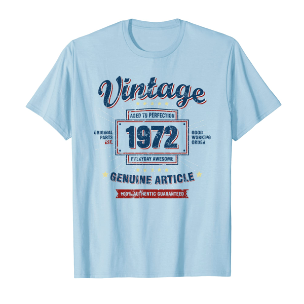 Tops & T-Shirts: Vintage Birthday 1972 (Mens)
